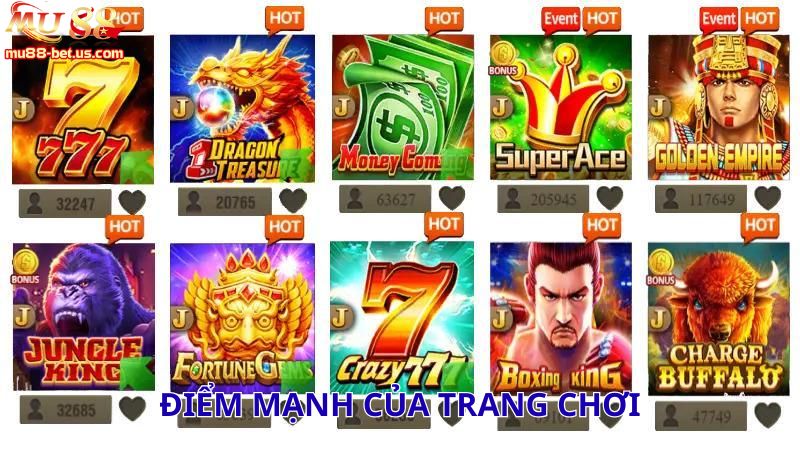 Điểm mạnh của trang chơi